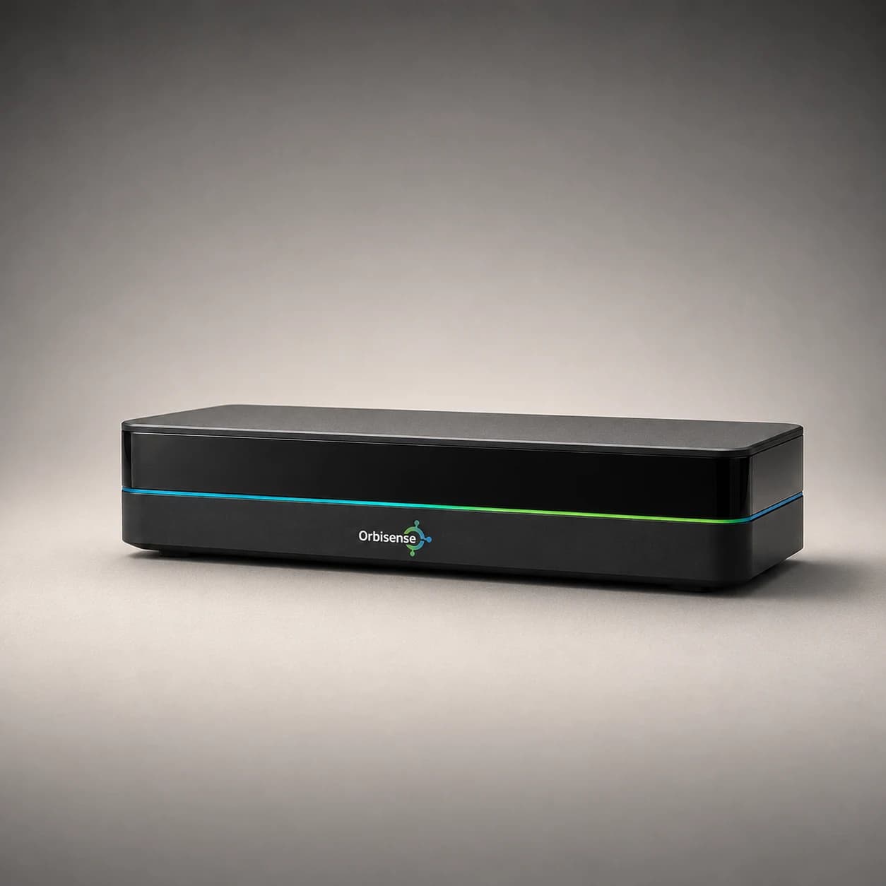 Orbisense modular field-sensing hardware shown in a studio product visual