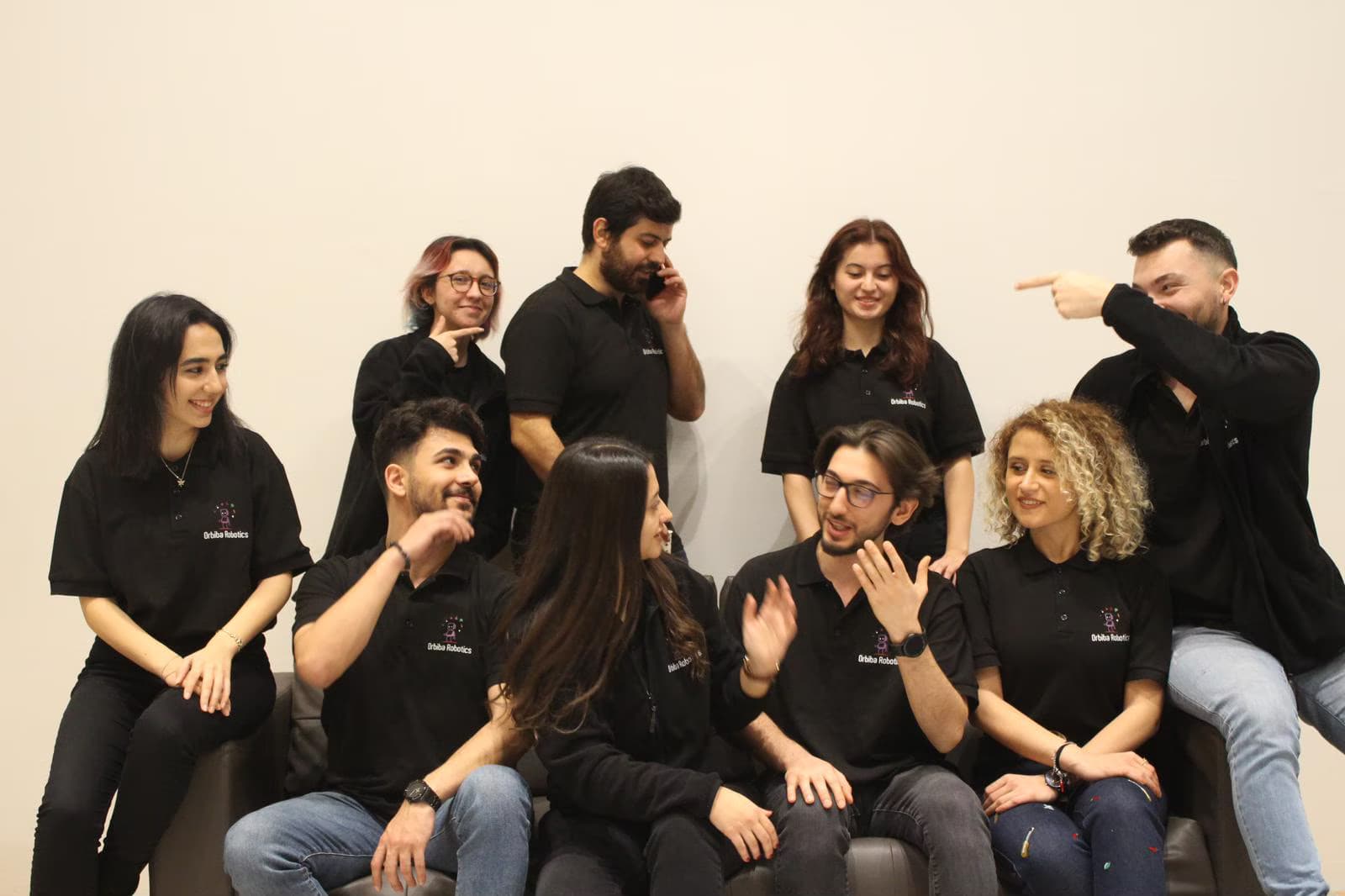 Orbiba Robotics team with co-founder İlker Bektaş